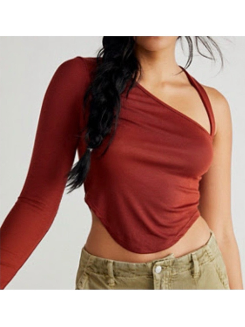 EUC Free People Kiss me one sleeve top
